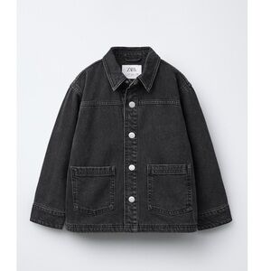 Zara Kids Black Denim Jacket